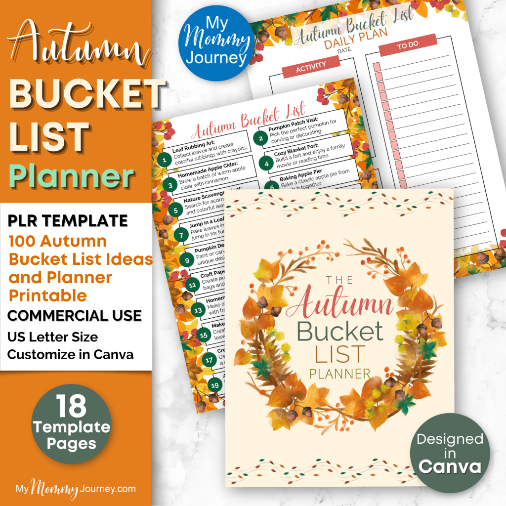 Autumn Bucket List Planner cover