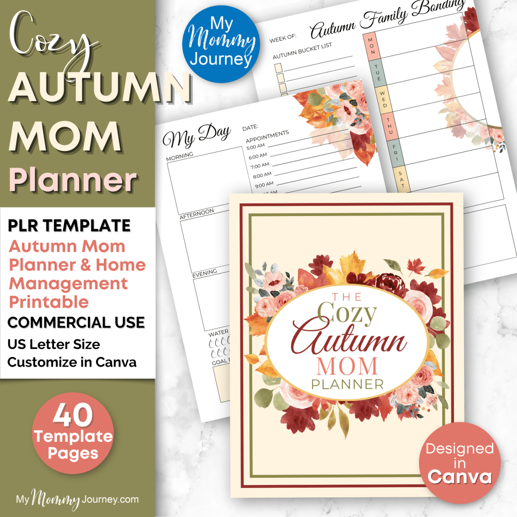 Cozy Autumn Mom Planner cover page
