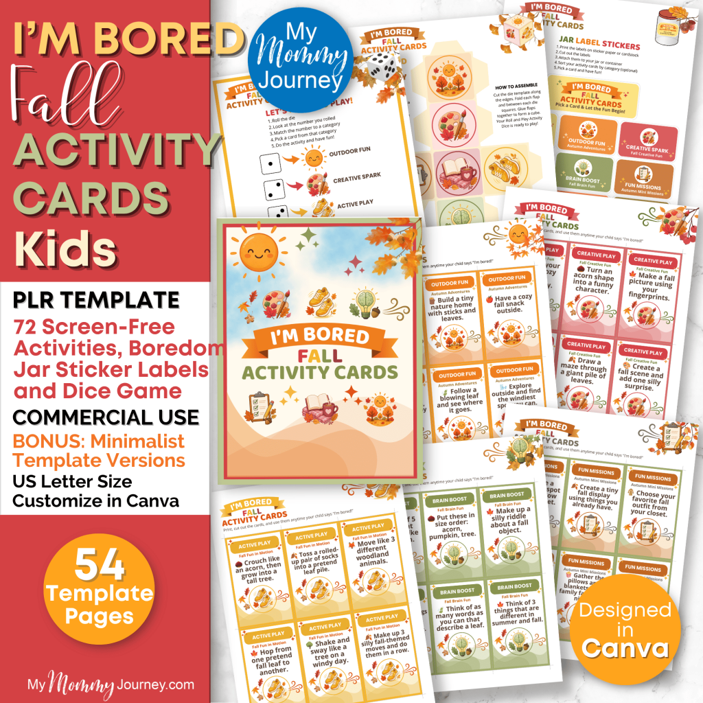 I'm Bored Fall Activity Cards for Kids cover