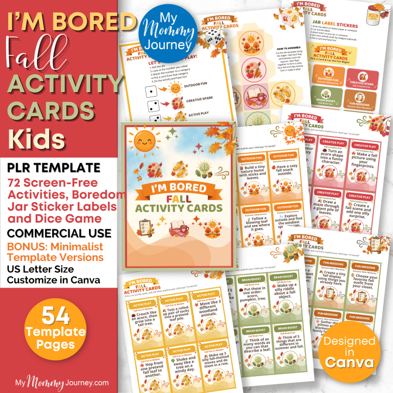 I'm Bored Fall Activity Cards for Kids cover